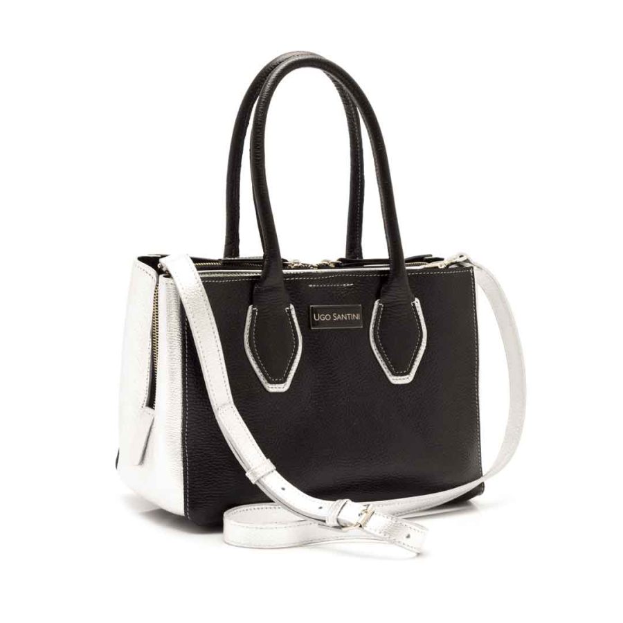 Cartera Jacinta - Negro con Plata