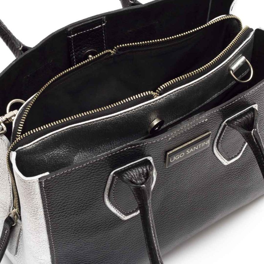 Cartera Jacinta - Negro con Plata - Imagen 3