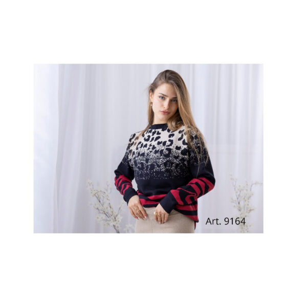Sweater 9164 Print - Negro