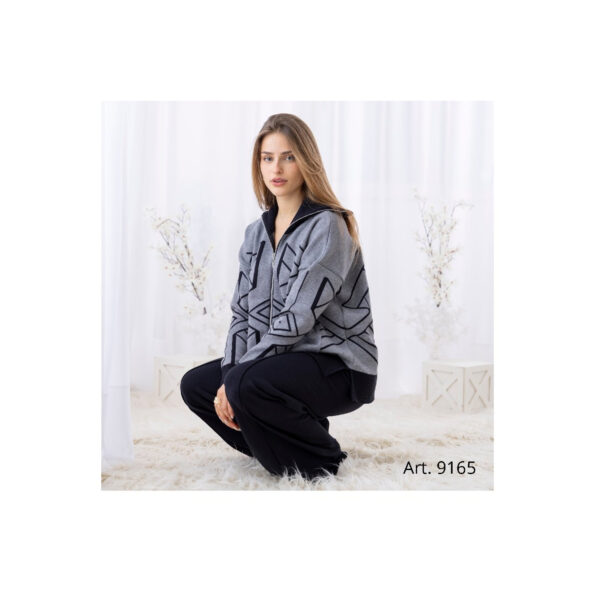 Campera Spring  9165- Gris Negro