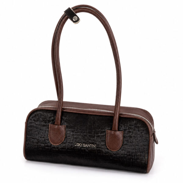 Cartera Amori - Pelo negro manija chocolate