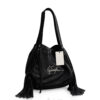 Shopping Bag Chiara con flecos - Negro