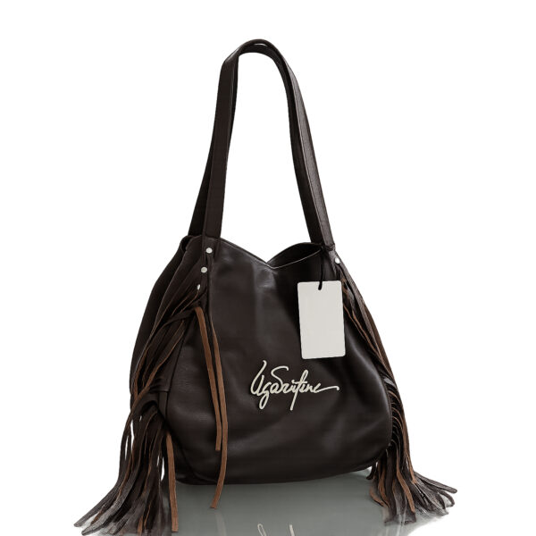 Shopping Bag Chiara con flecos- Chocolate