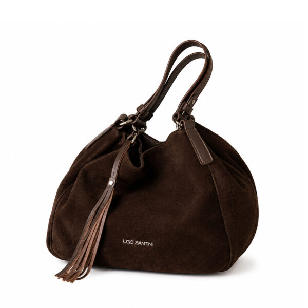 Shopping Bag Chiara cuero gamuzado - Chocolate