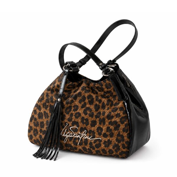 Shopping Bag Chiara cuero con pelo combinado charol - Print