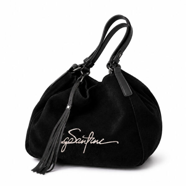 Shopping Bag Chiara cuero gamuzado -  Negro