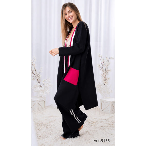 Saco 9155  - Negro fucsia