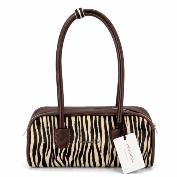 Cartera Amori - Pelo zebra manija marrón